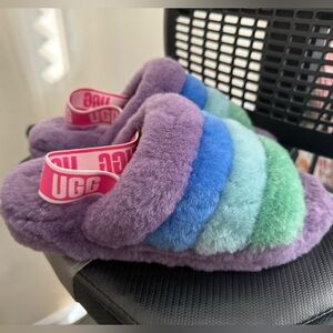 New Ugg Fluff Yeah Rainbow Slides